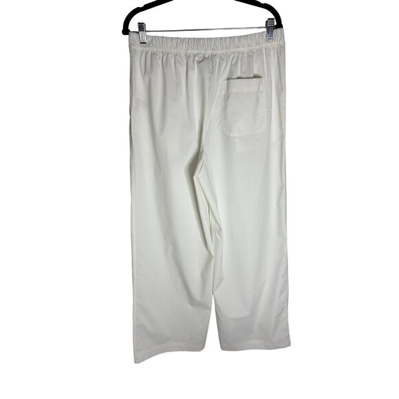 NWT Athleta Drift Mid Rise Poplin White Wide Leg Pant-sz Medium - Picture 9 of 12